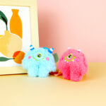 Cute Halloween Pink Cyclops Plush Bag Charm - Image 4