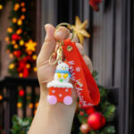 Cute Christmas Snowman Keychain