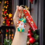 Cute Christmas Santa Sleigh Keychain