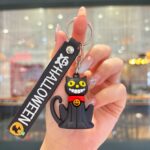 Cute Halloween Black Cat Keychain