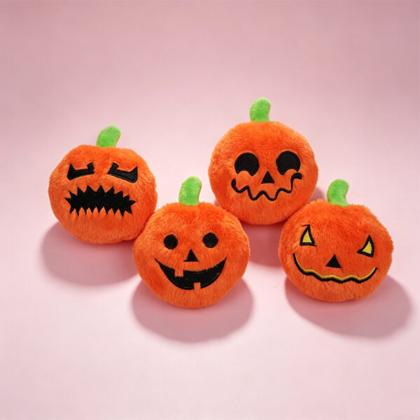 Cute Halloween Furry Pumpkin Plush Bag Charm