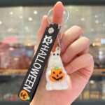 Cute Halloween Ghost Pumpkin Keychain